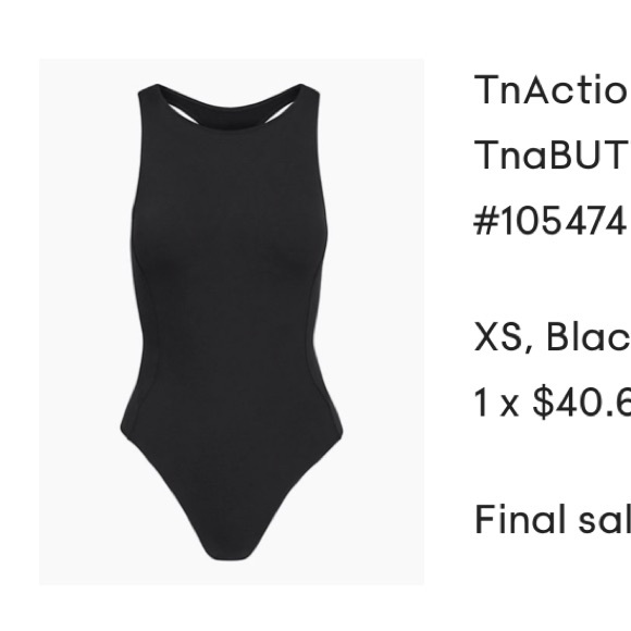 (3 for 50!) NWOT TNA sport cut out back body suit. Never worn. - Picture 1 of 4